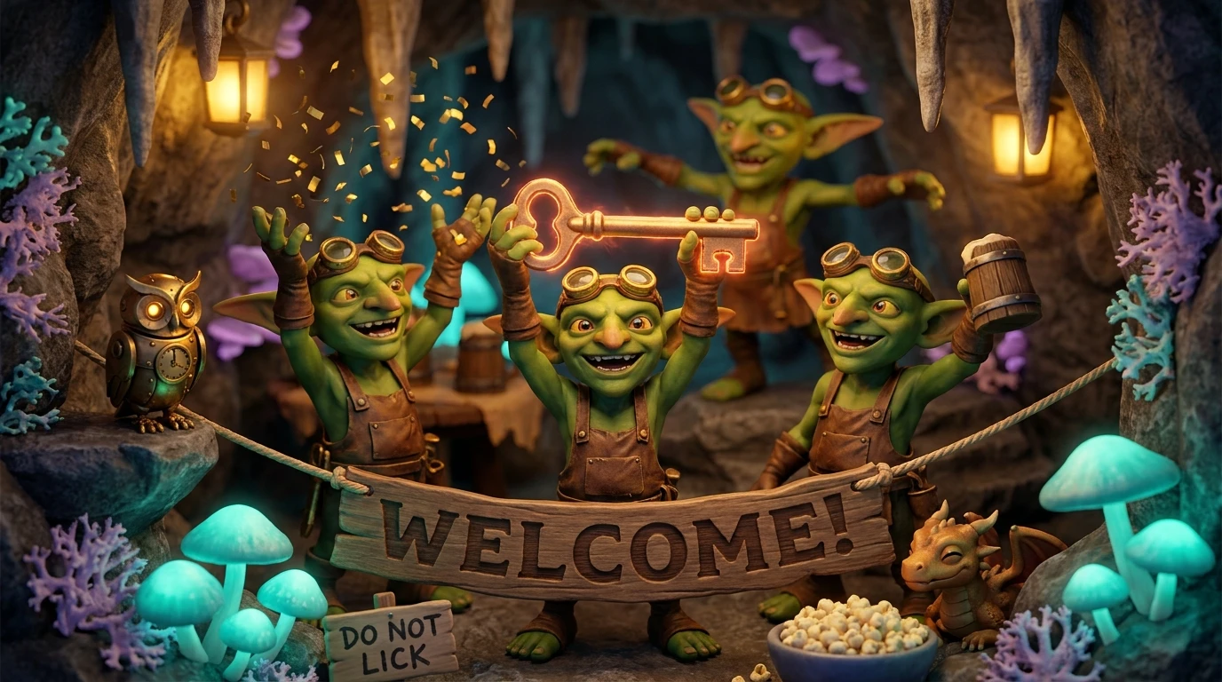 The goblins throwing a little welcome party for you